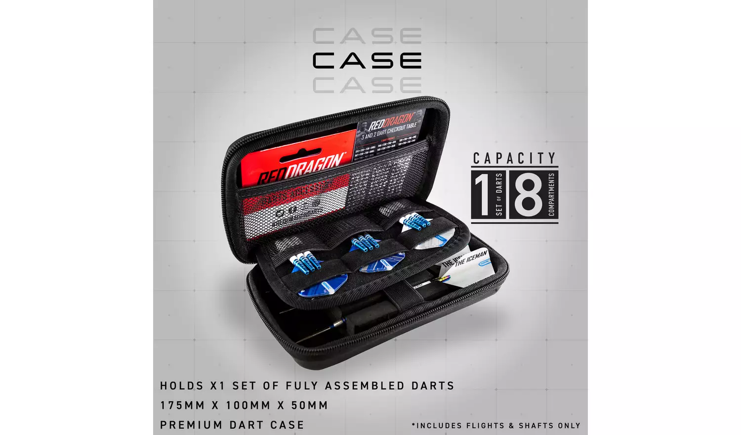 Red Dragon Gerwyn Price Iceman Darts Case and Accessories