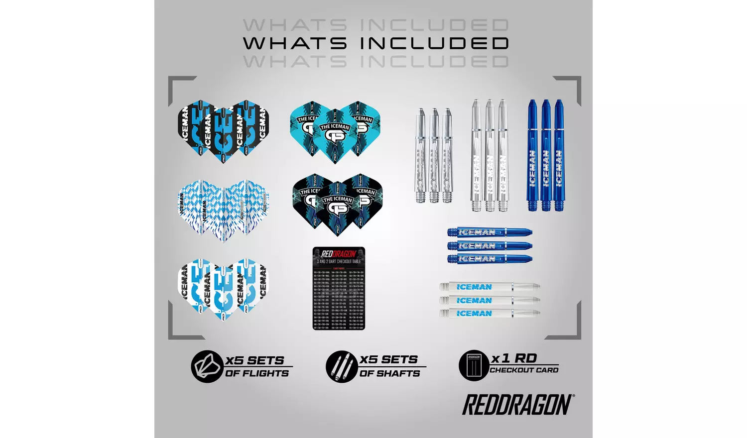 Red Dragon Gerwyn Price Iceman Darts Accessories Pack