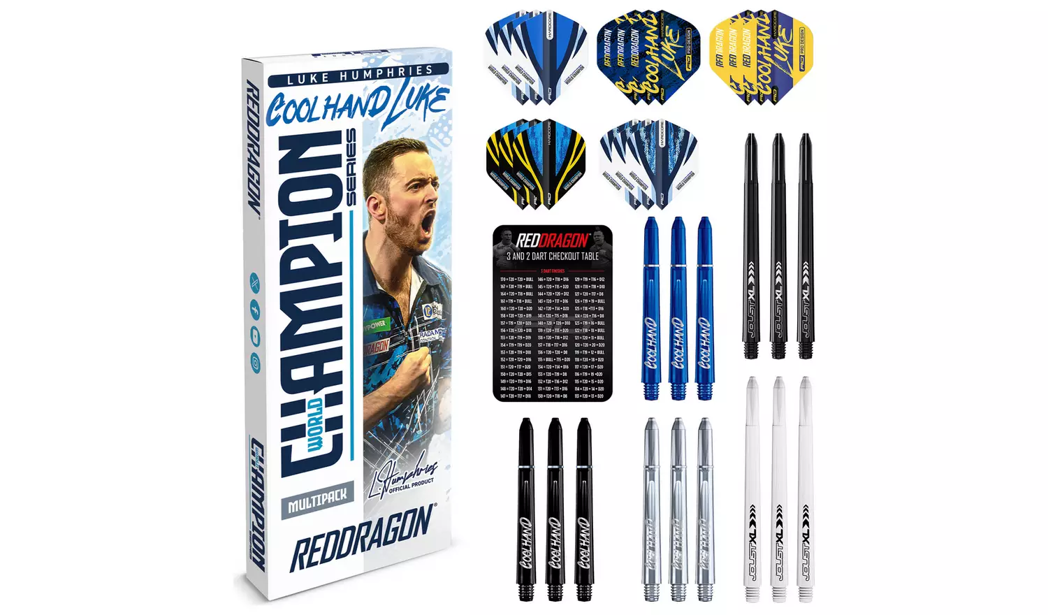 Red Dragon Luke Humphries Coolhand Darts Accessories Pack