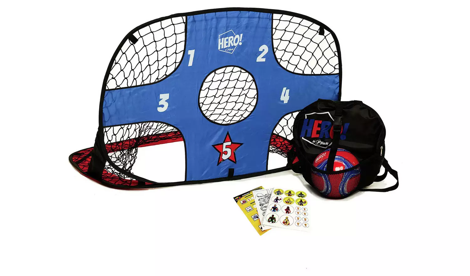 Football Flick 3.5 x 2ft Hero Strikers Goal Pack