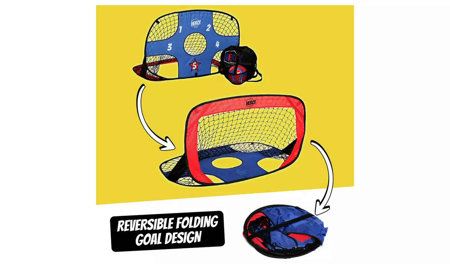 Football Flick 3.5 x 2ft Hero Strikers Goal Pack