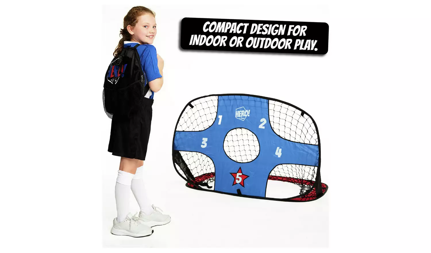 Football Flick 3.5 x 2ft Hero Strikers Goal Pack