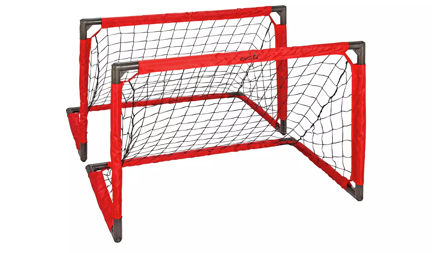 Opti Ball, Pump and 3 x 2ft 1 on 1 Football Goal - Set of 2