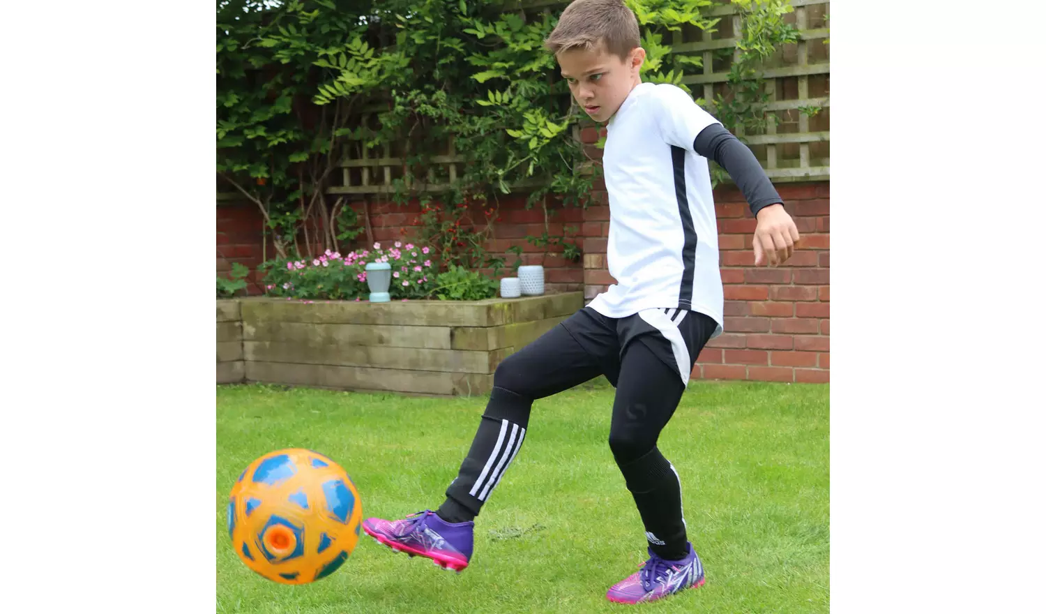 Smart Ball Skills Training Size 5 Football -Blue and Orange