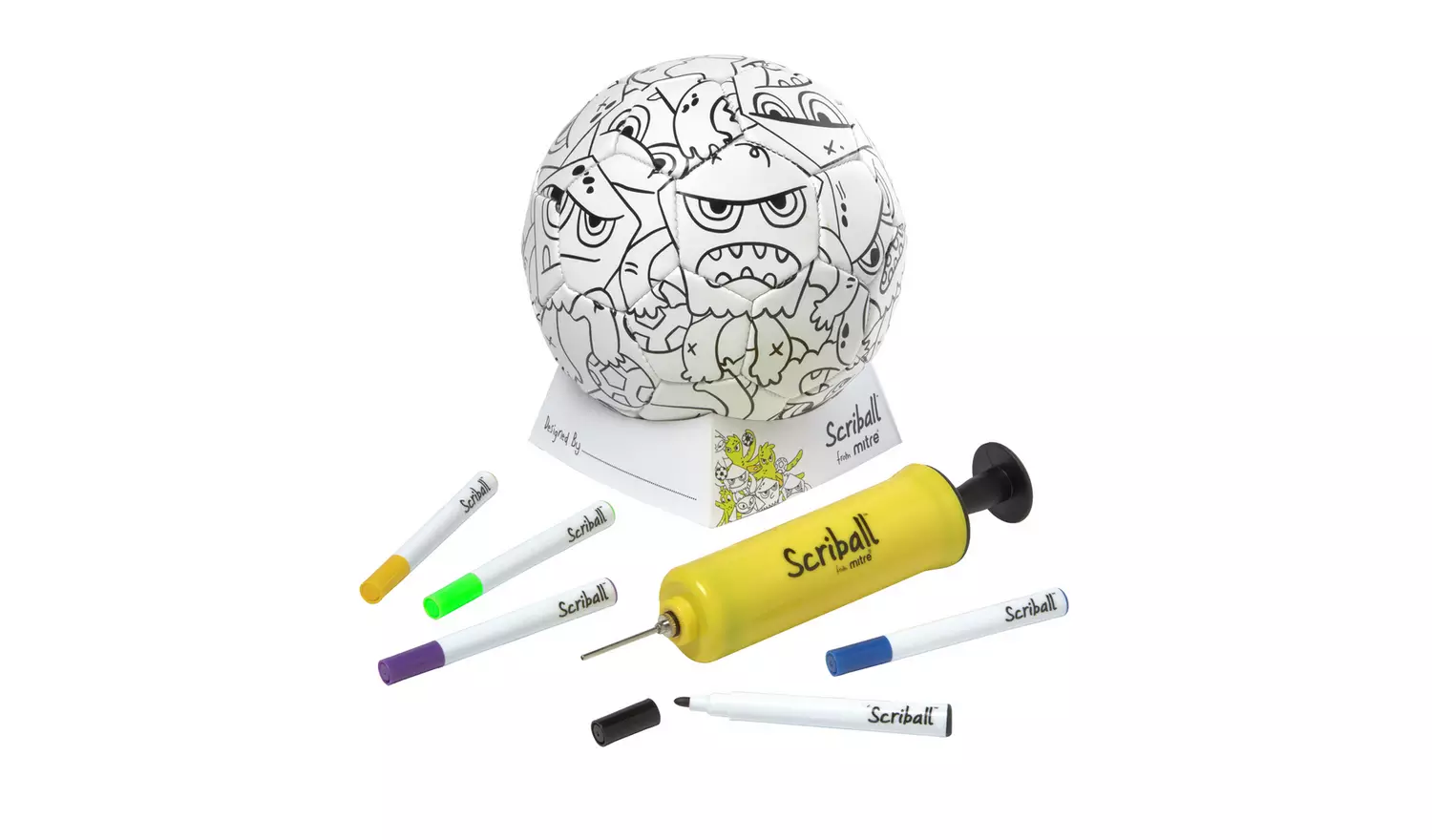 Mitre Zoids Scriball Colouring Mini Football