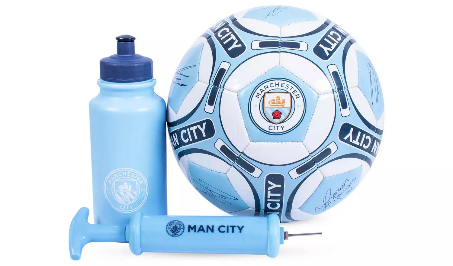 Manchester City FC Size 5 Football Gift Set - White