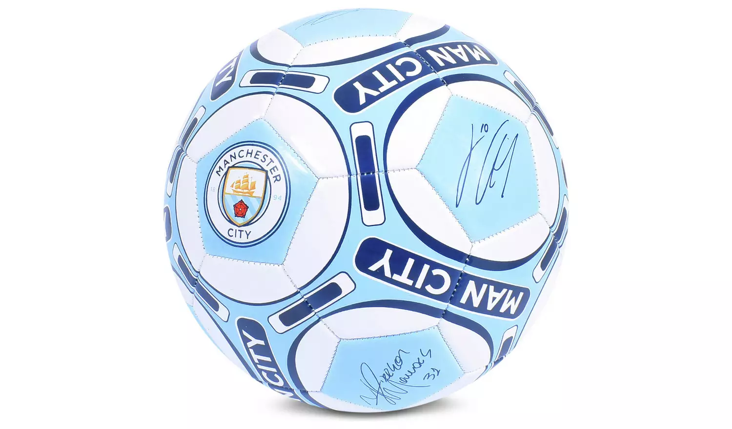 Manchester City FC Size 5 Football Gift Set - White