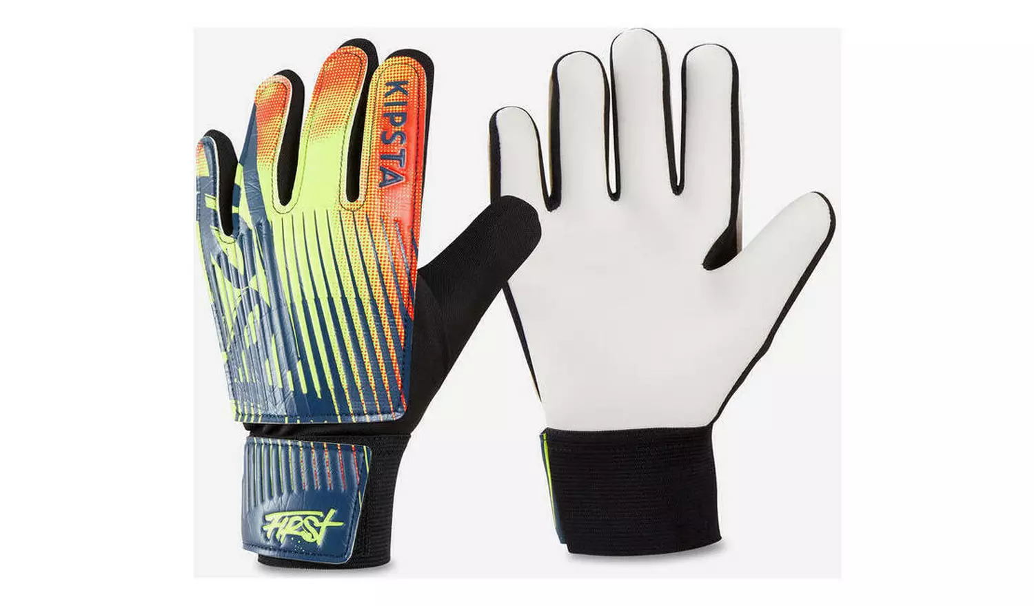 Decathlon Kids' Hard-wearing Football Gloves Size 6 – Yellow