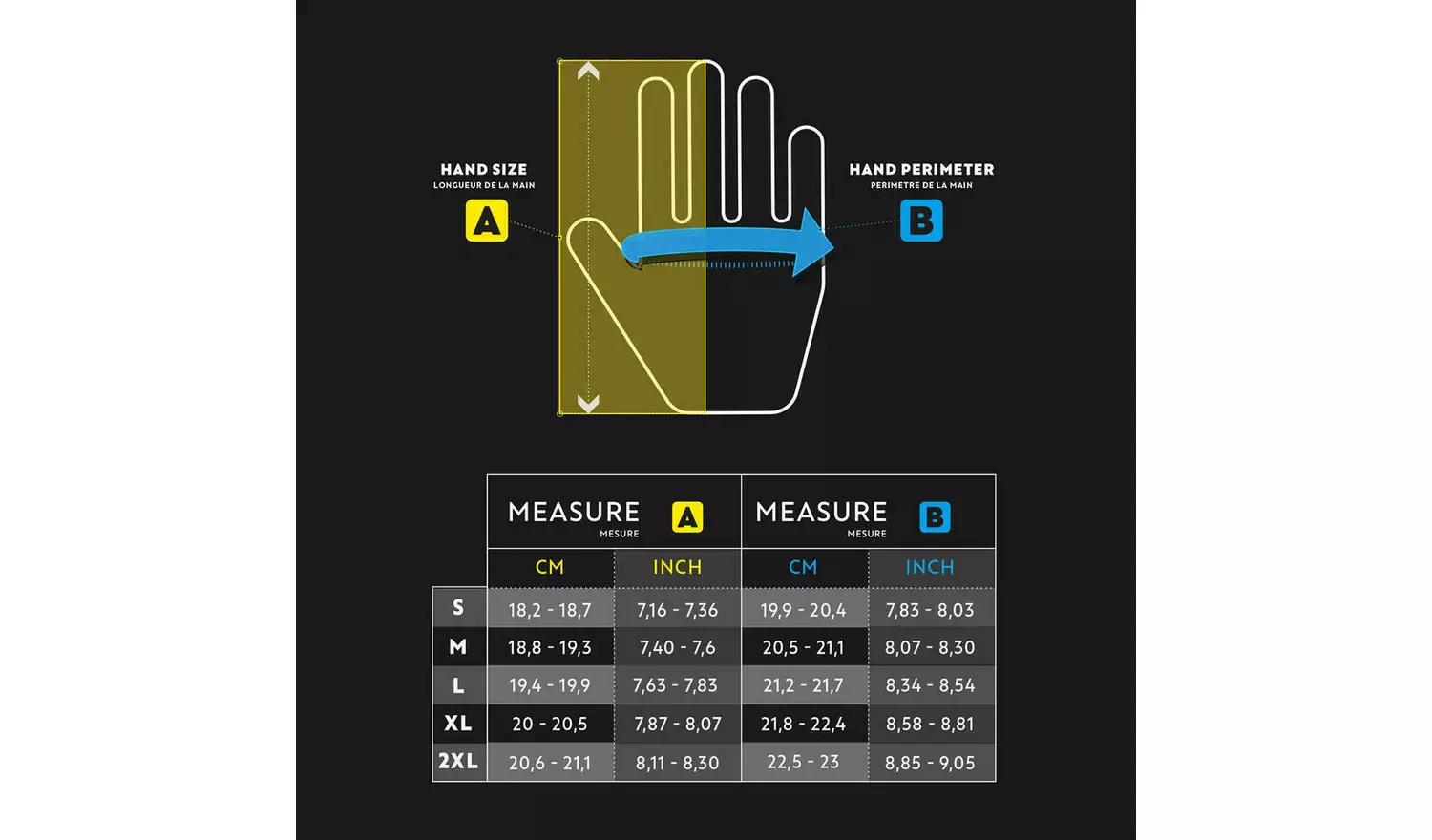 Decathlon Men's Golf Glove Right Handed White and Black XL