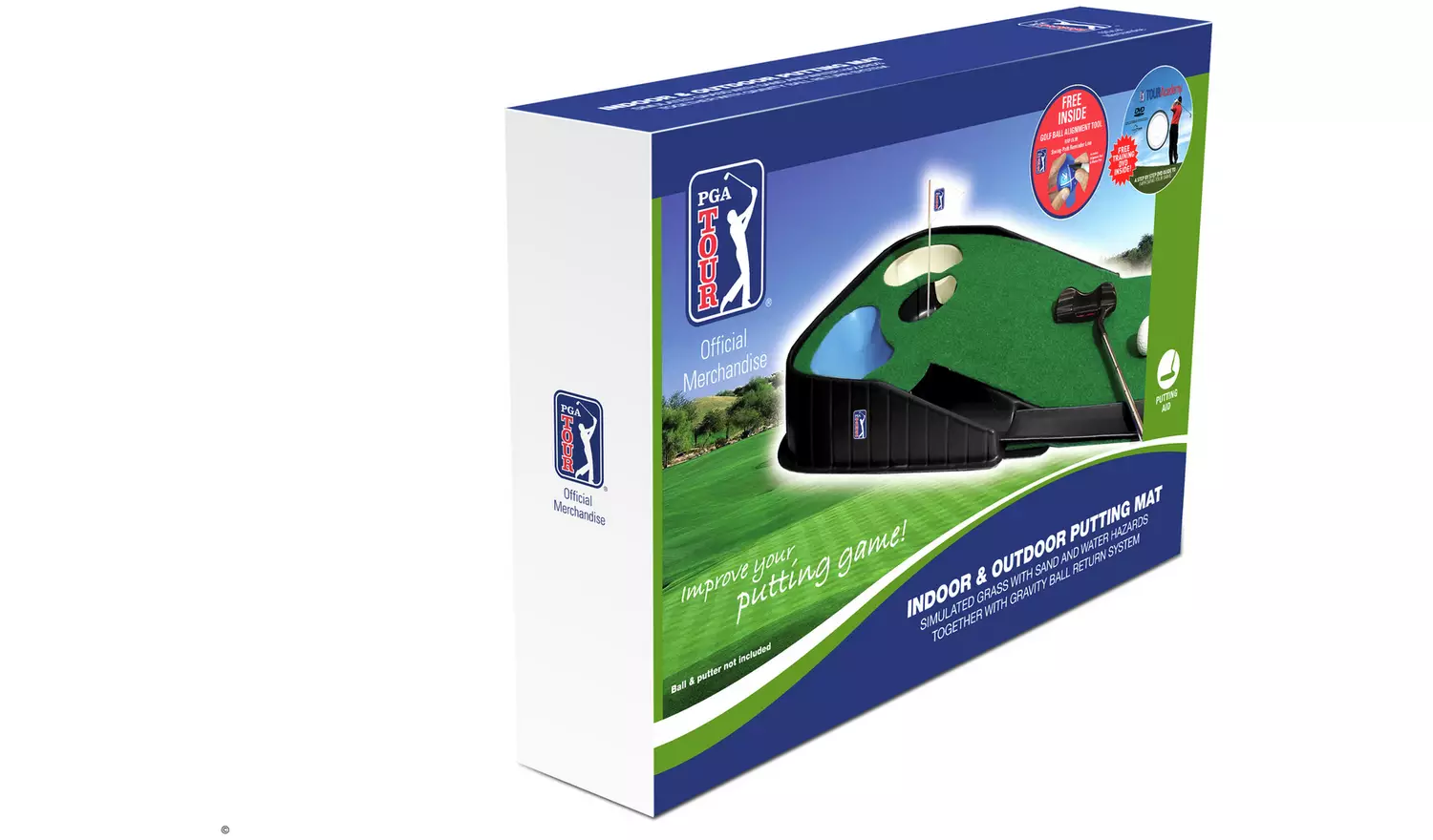 PGA Tour Practice Putting Mat Green