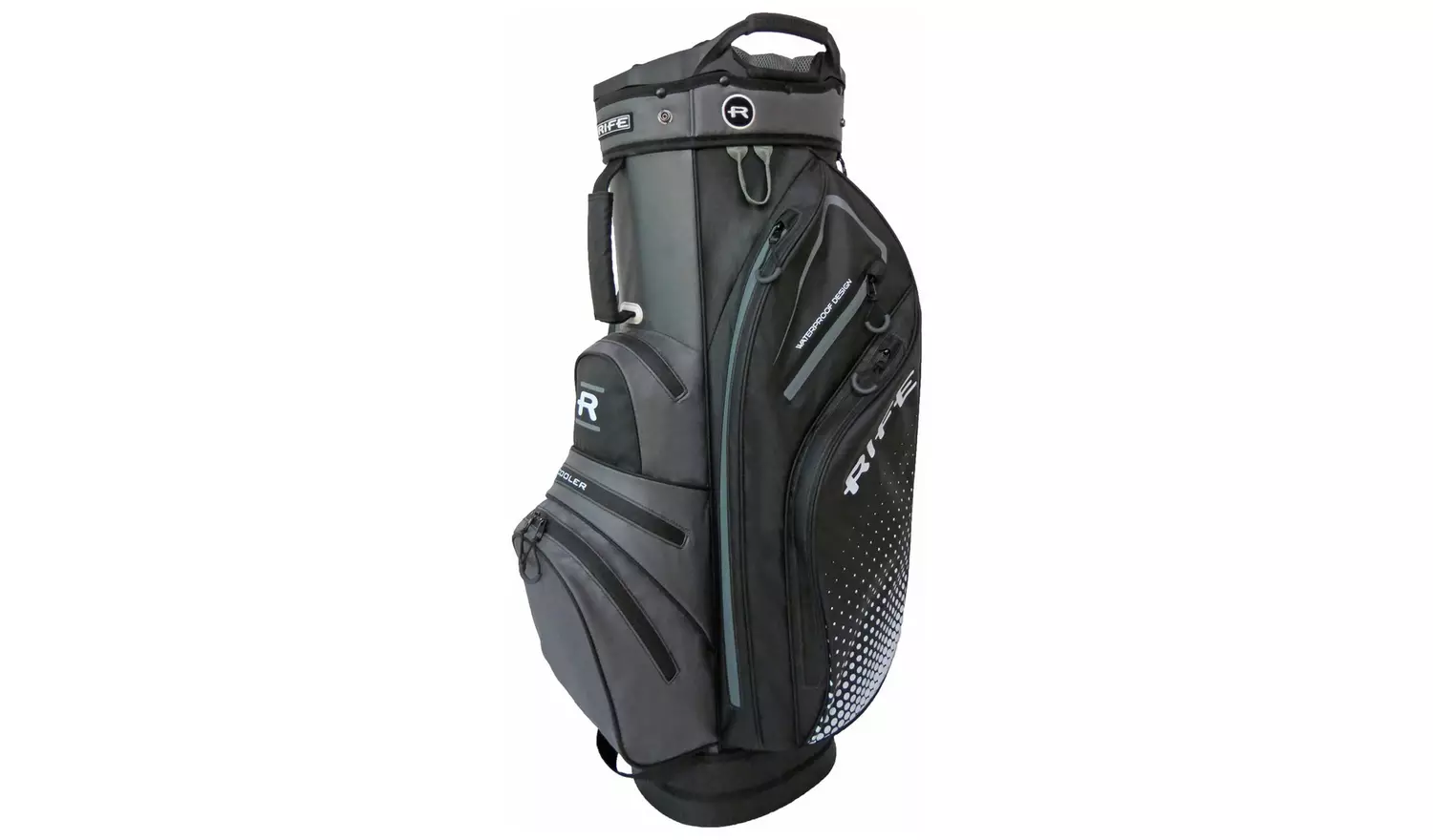 Rife Waterproof Golf Cart Bag - Black/Grey