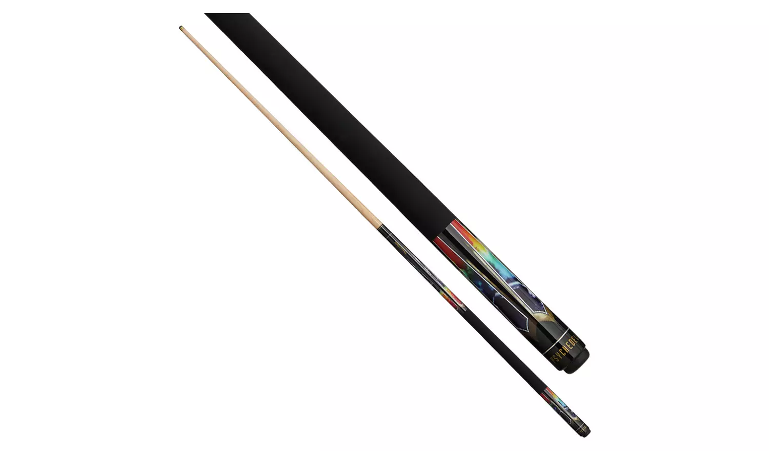 PowerGlide Psychedelic Pool Cue in Cue Sleeve