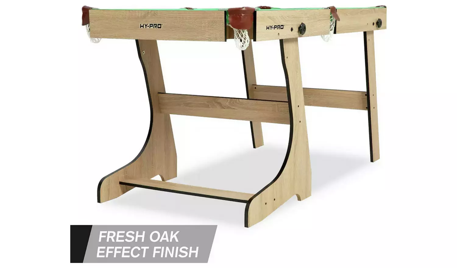 Hy-Pro 6ft Folding Snooker and Pool Table - Oak