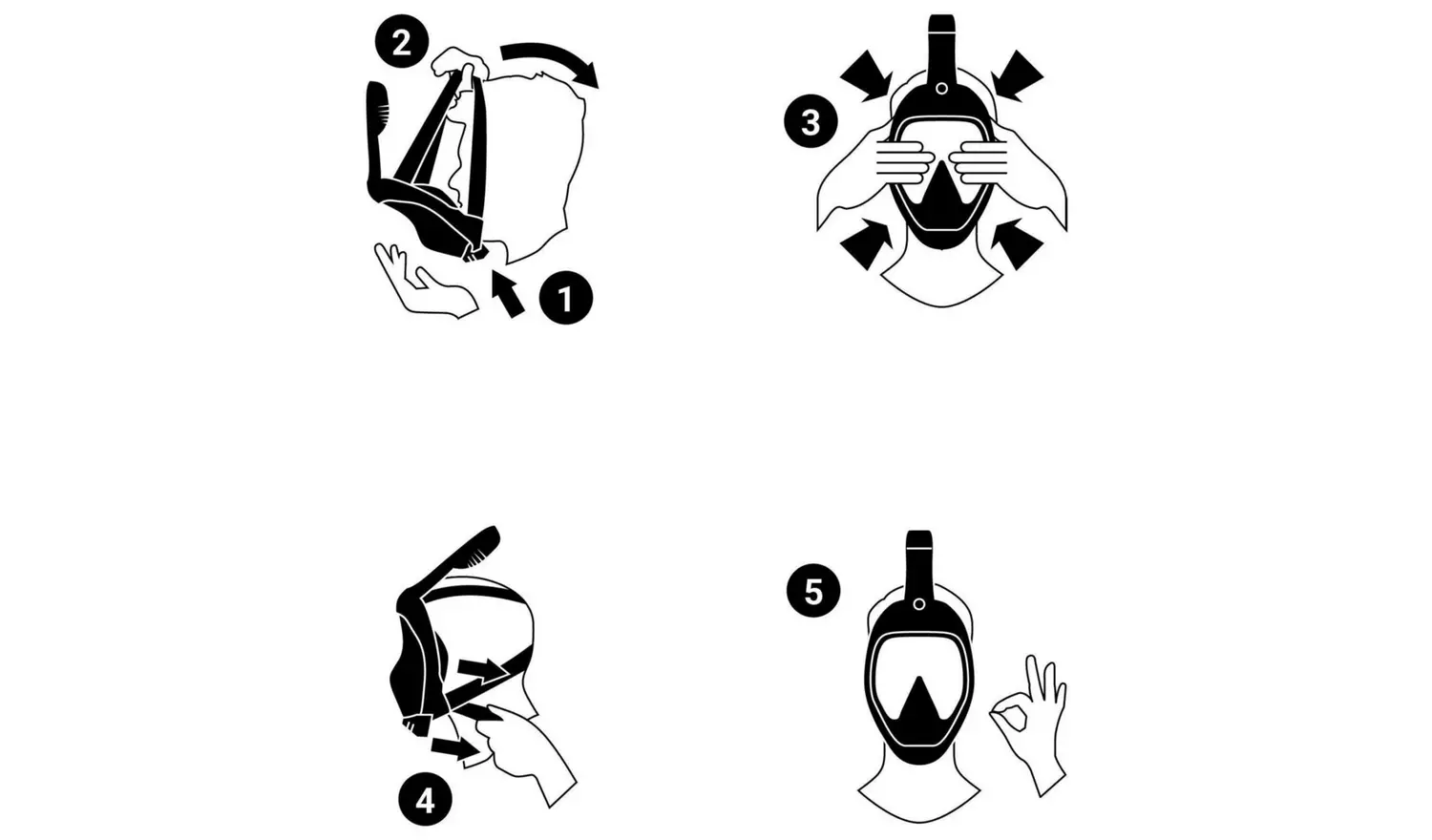 Decathlon Easybreath 900 Black Mask - Medium/Large