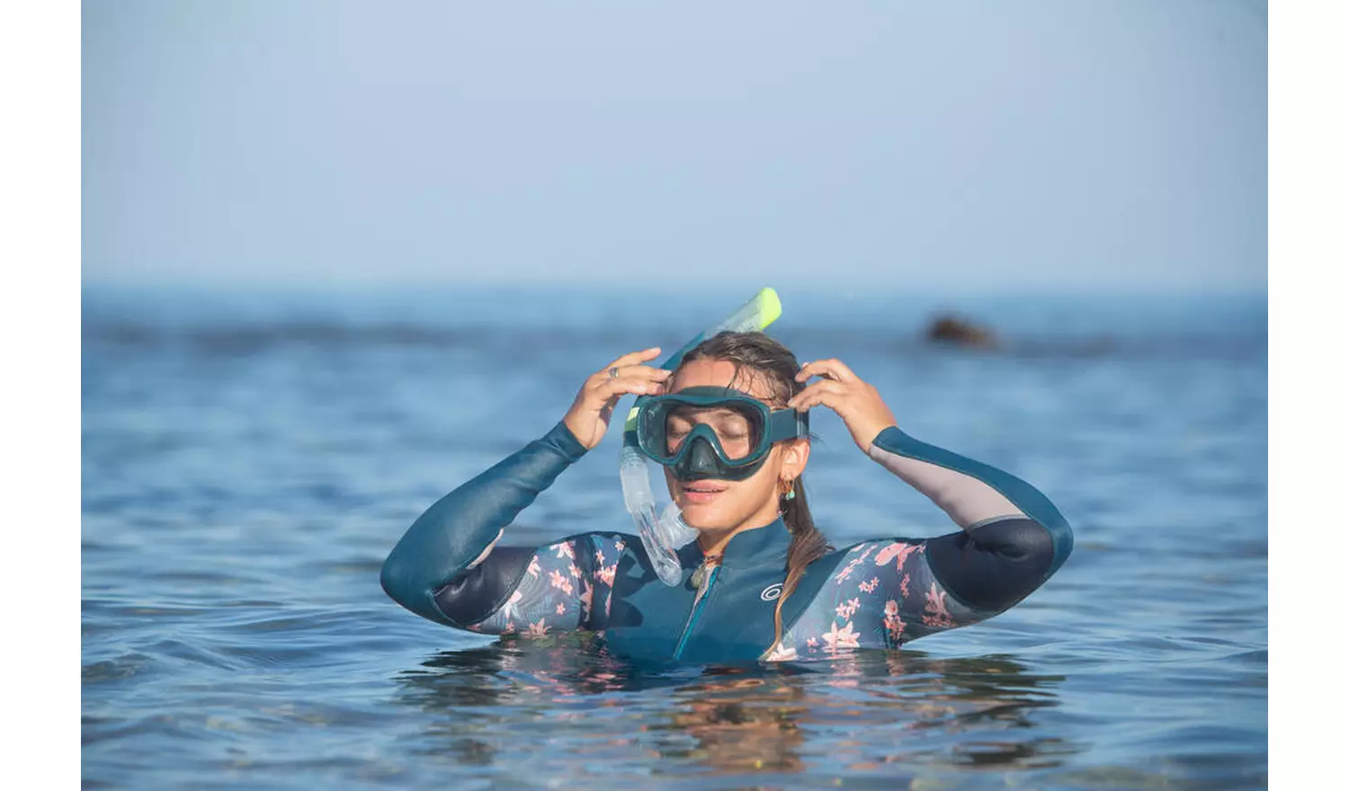 Decathlon Adult Snorkelling Kit 100 - Green Size L