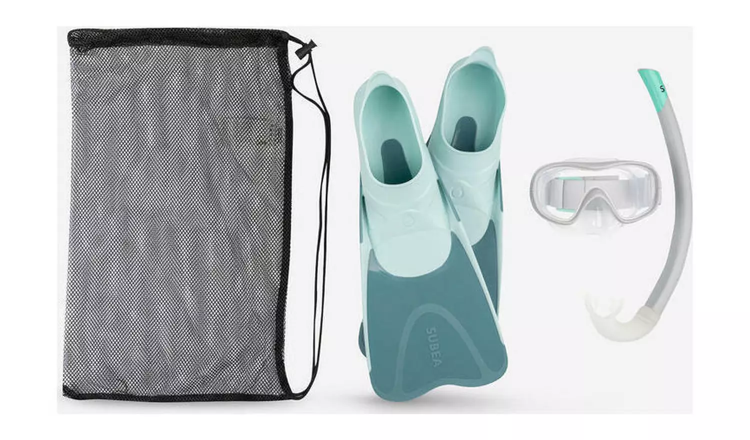 Decathlon Kids' Snorkelling Fins + Mask Set UK 11.5-12