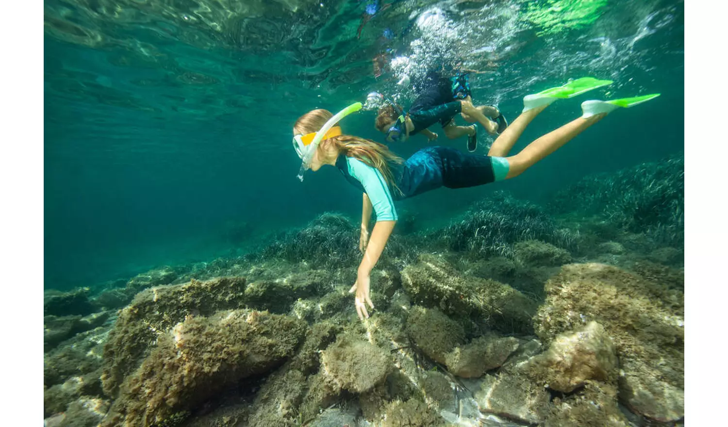 Decathlon Kids Diving Snorkel with Valve 100 Translucent