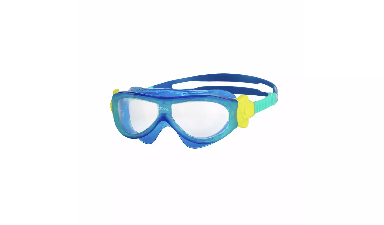 Zoggs Phantom Kid's Mask Swimming Goggles - Green and Blue