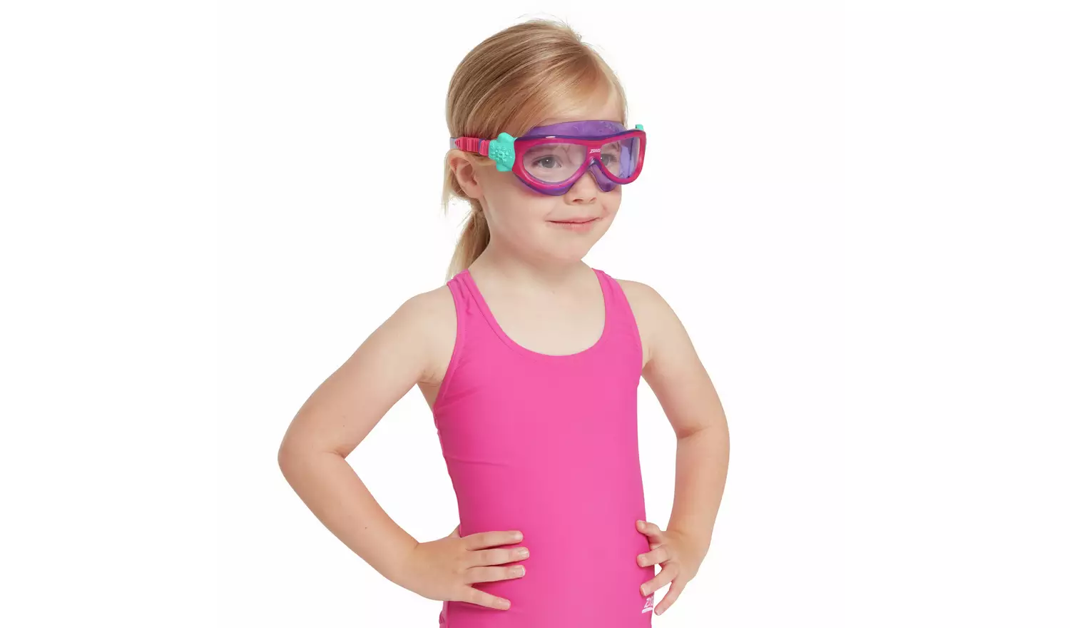 Zoggs Phantom Kid's Mask Swimming Goggles - Purple and Blue
