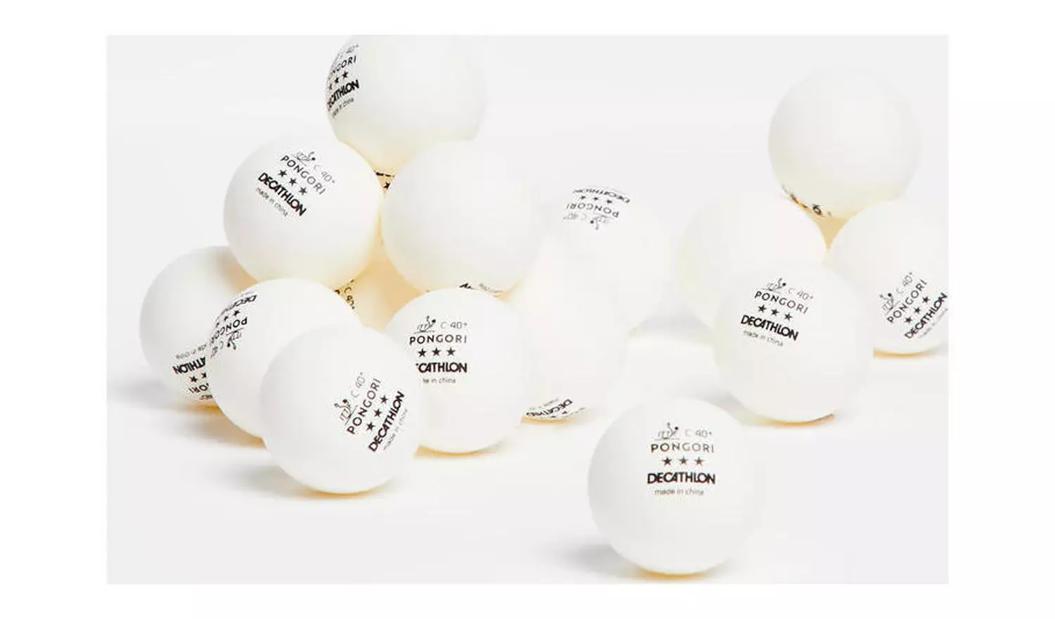 Decathlon Table Tennis Balls 900 40+ 3* C Ittf X 72 - White