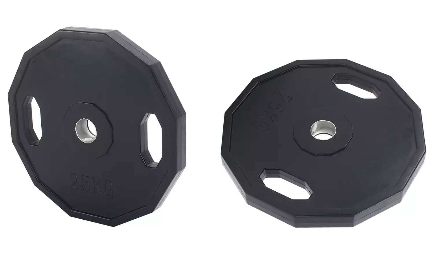 Pro Fitness Olympic Rubber Weight Plates 2 x 25kg