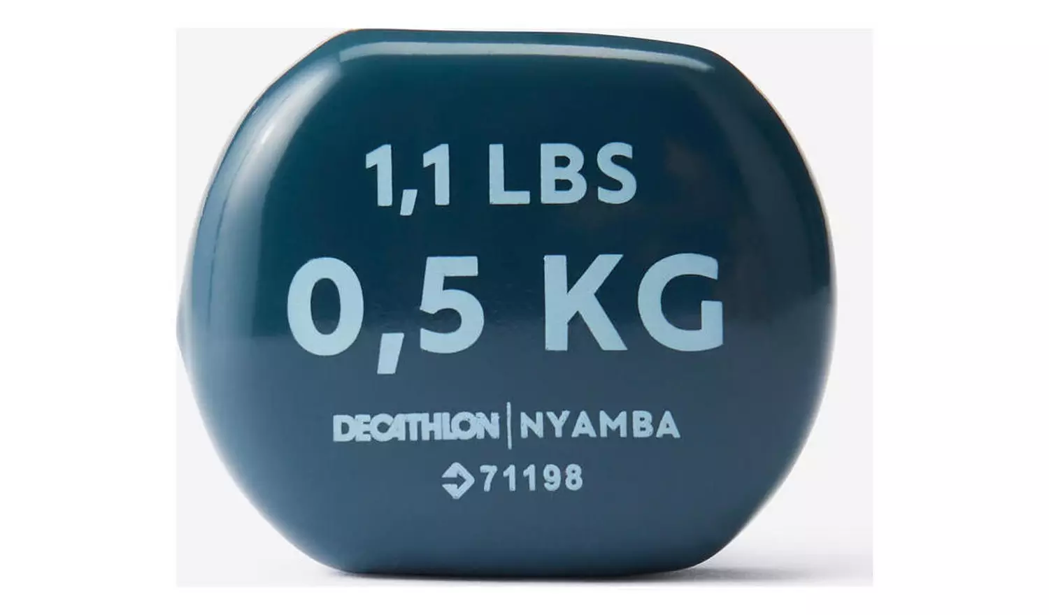 Decathlon 2x0.5kg Vinyl Dumbbells Set for Home - Navy Blue