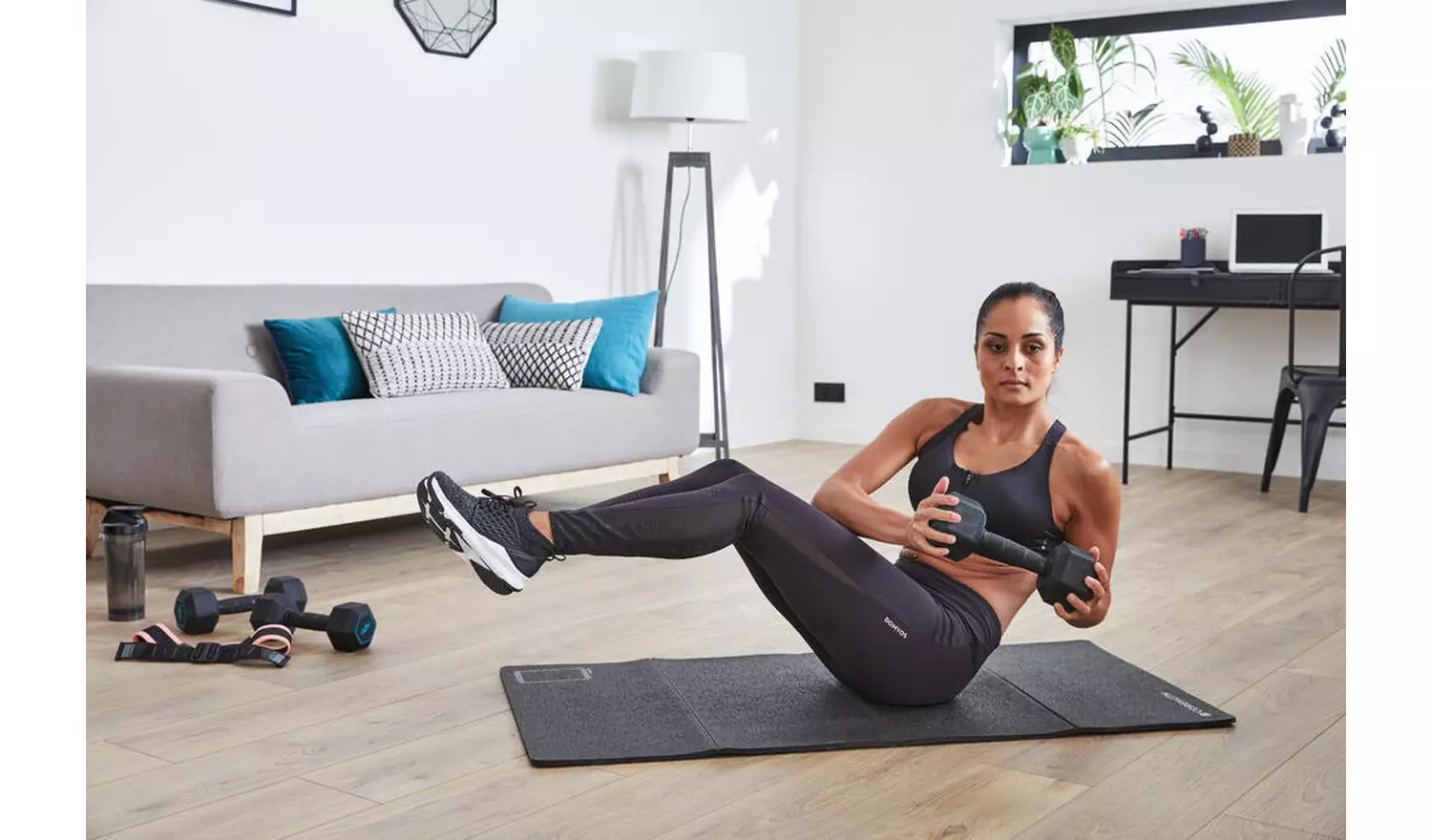 Decathlon HEX Weight Training Dumbbell 1x 5Kg