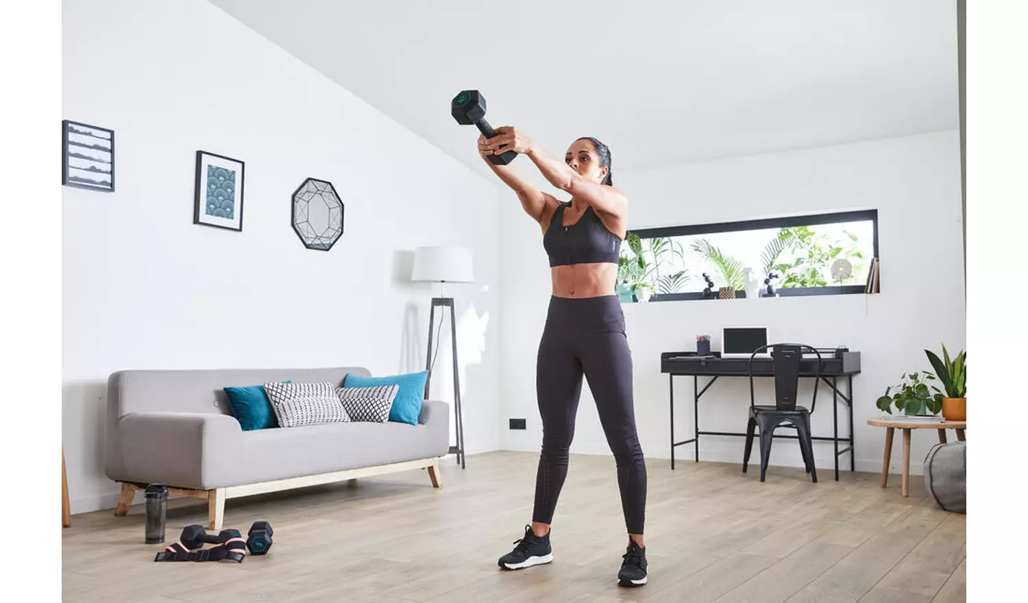 Decathlon HEX Weight Training Dumbbell 1x 7.5Kg