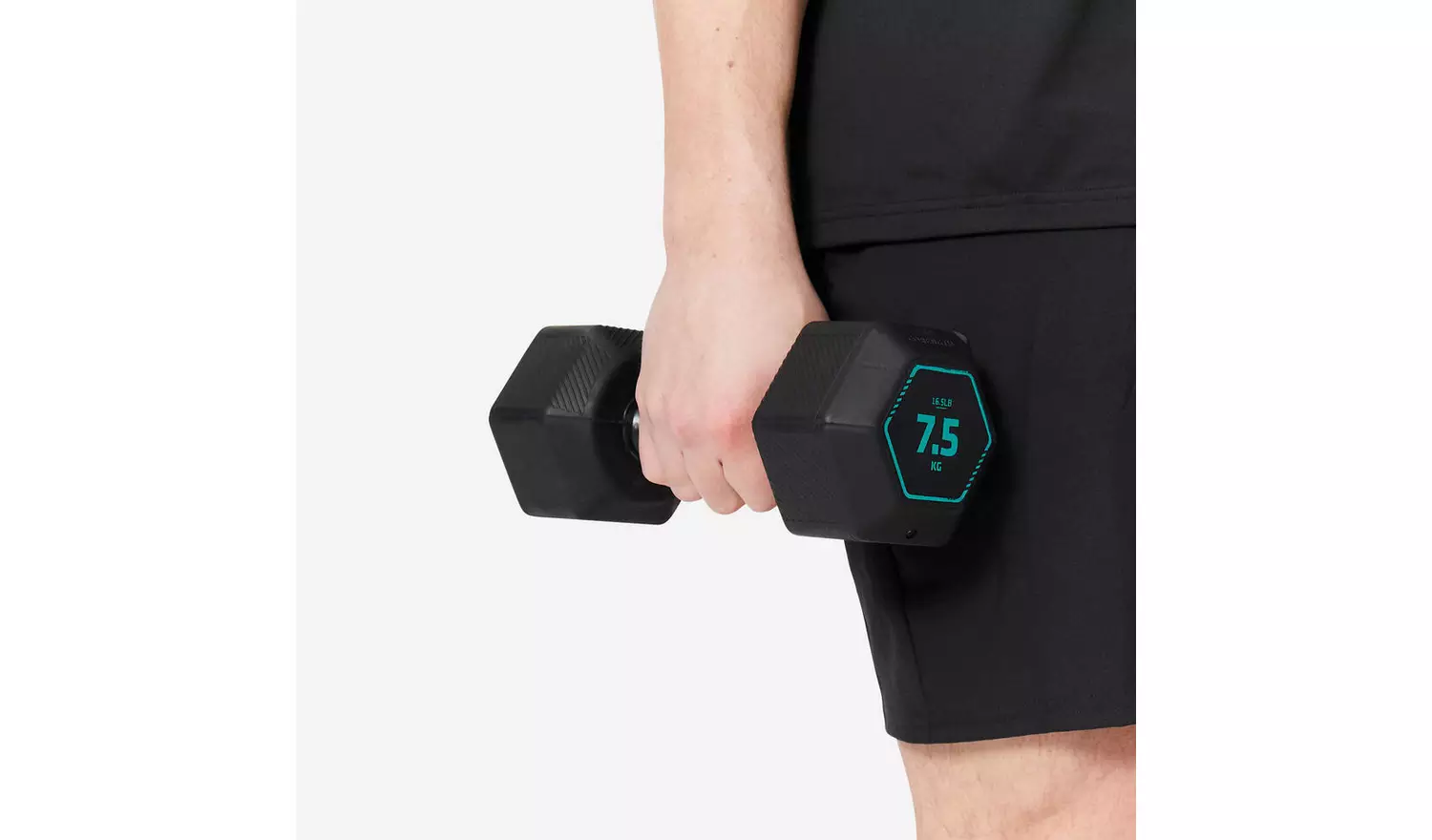 Decathlon HEX Weight Training Dumbbell 1x 7.5Kg