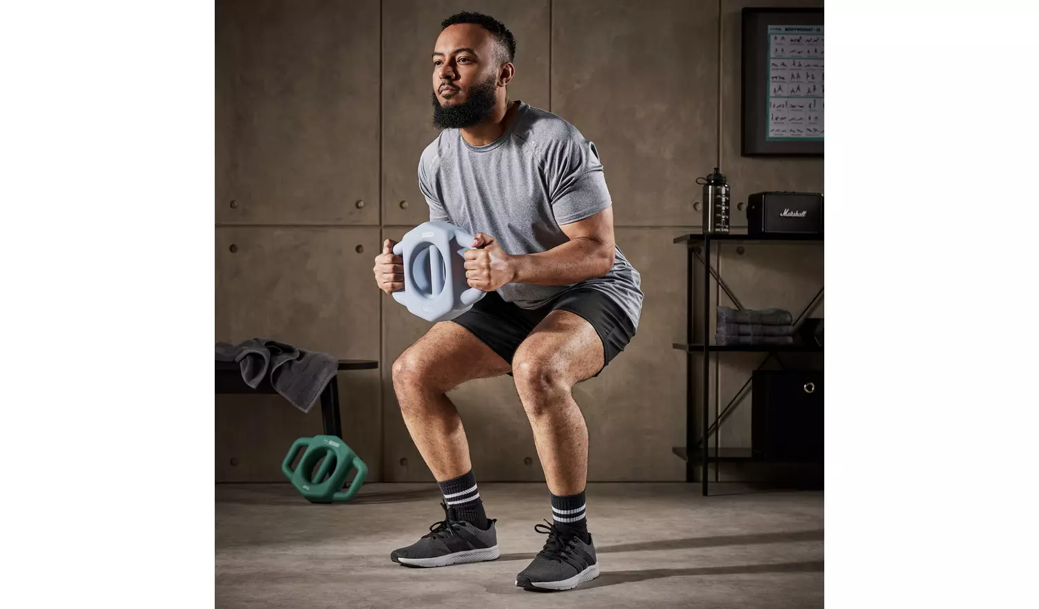 Pro Fitness 3-in-1 Kettlebell Dumbbell 10kg