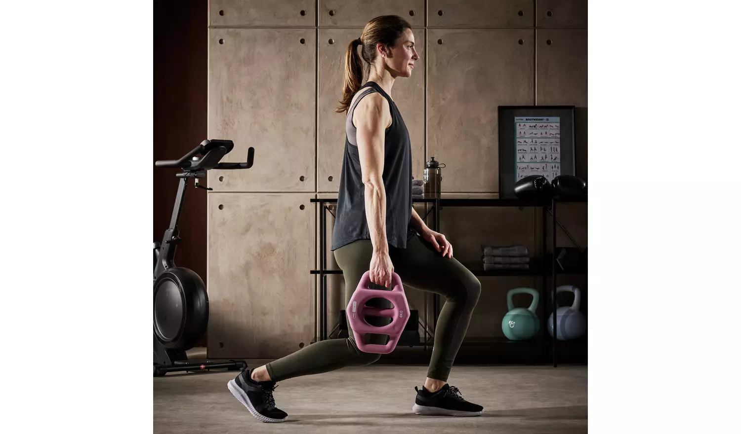 Pro Fitness 3-in-1 Kettlebell Dumbbell 6kg