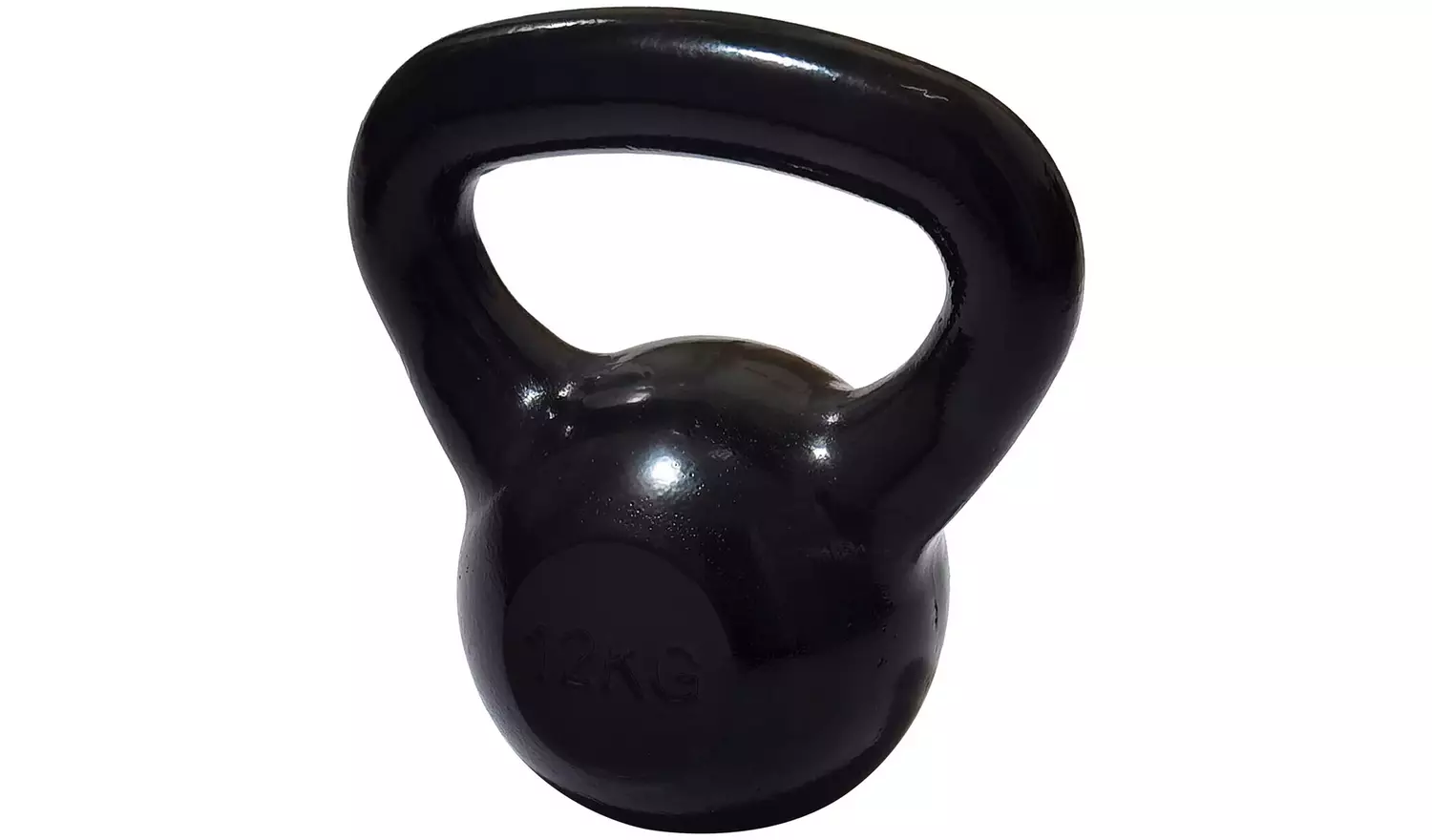 Pro Fitness Cast Iron Kettlebell Black - 12kg