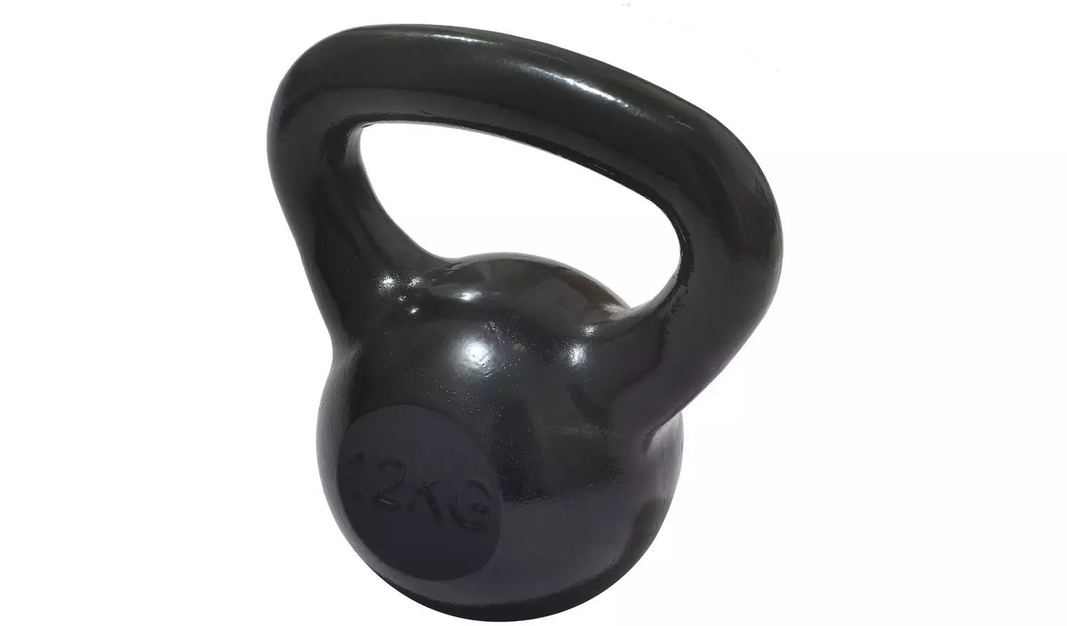 Pro Fitness Cast Iron Kettlebell Black - 12kg