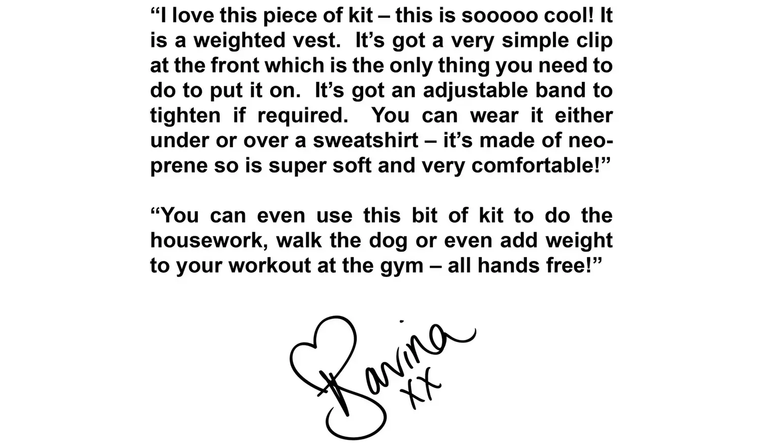 Davina McCall Fitness3kg Weighted Vest