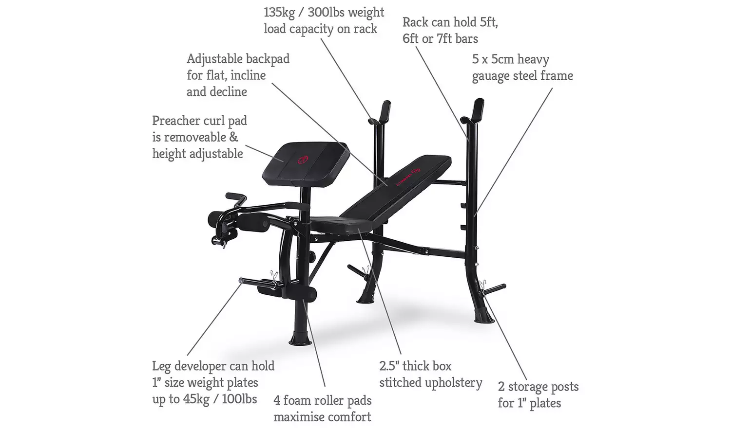 Marcy BE1000 Adjustable Starter Workout Weight Bench