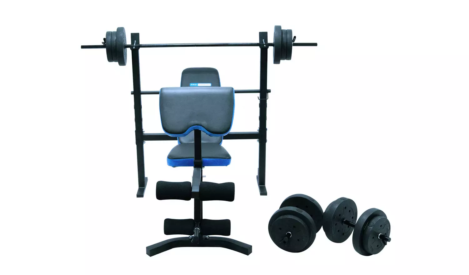 Pro Fitness Folding Workout Bench with 50kg Weight Package