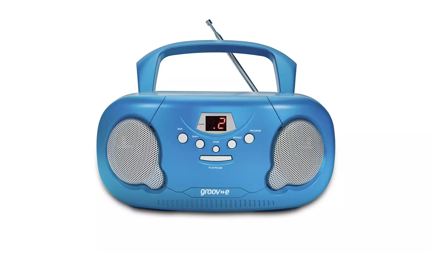 Groov-e Boombox CD Player with Radio – Blue