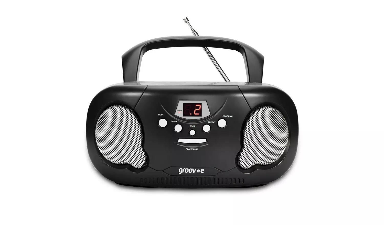 Groov-e Boombox CD Player with Radio - Black