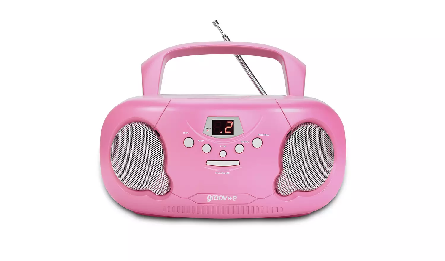 Groov-e Boombox CD Player with Radio - Pink