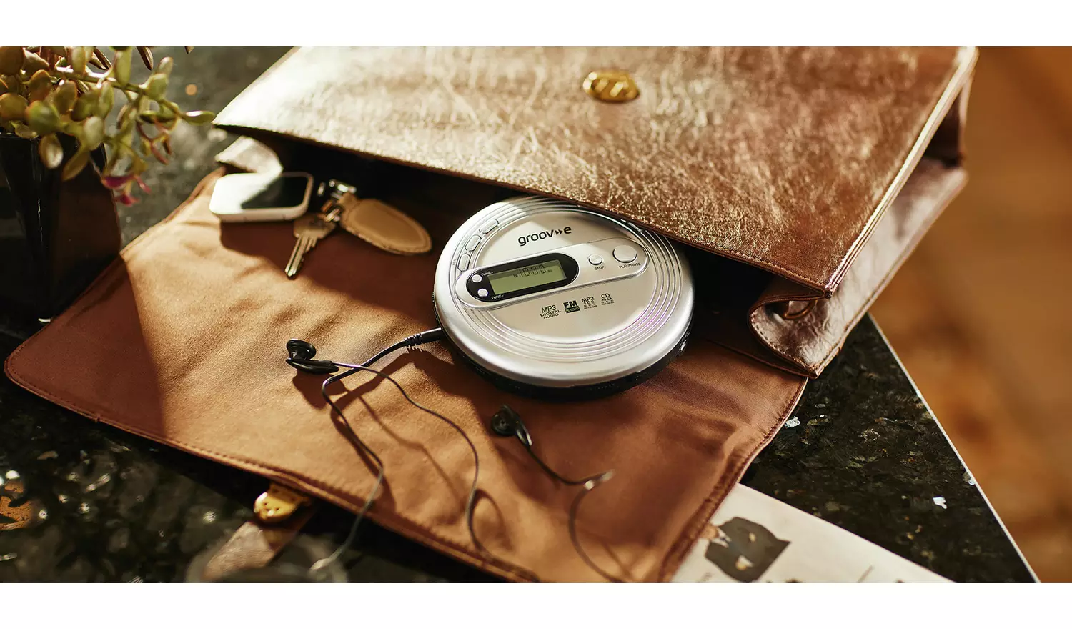 Groov-e Retro Personal CD Player - Silver