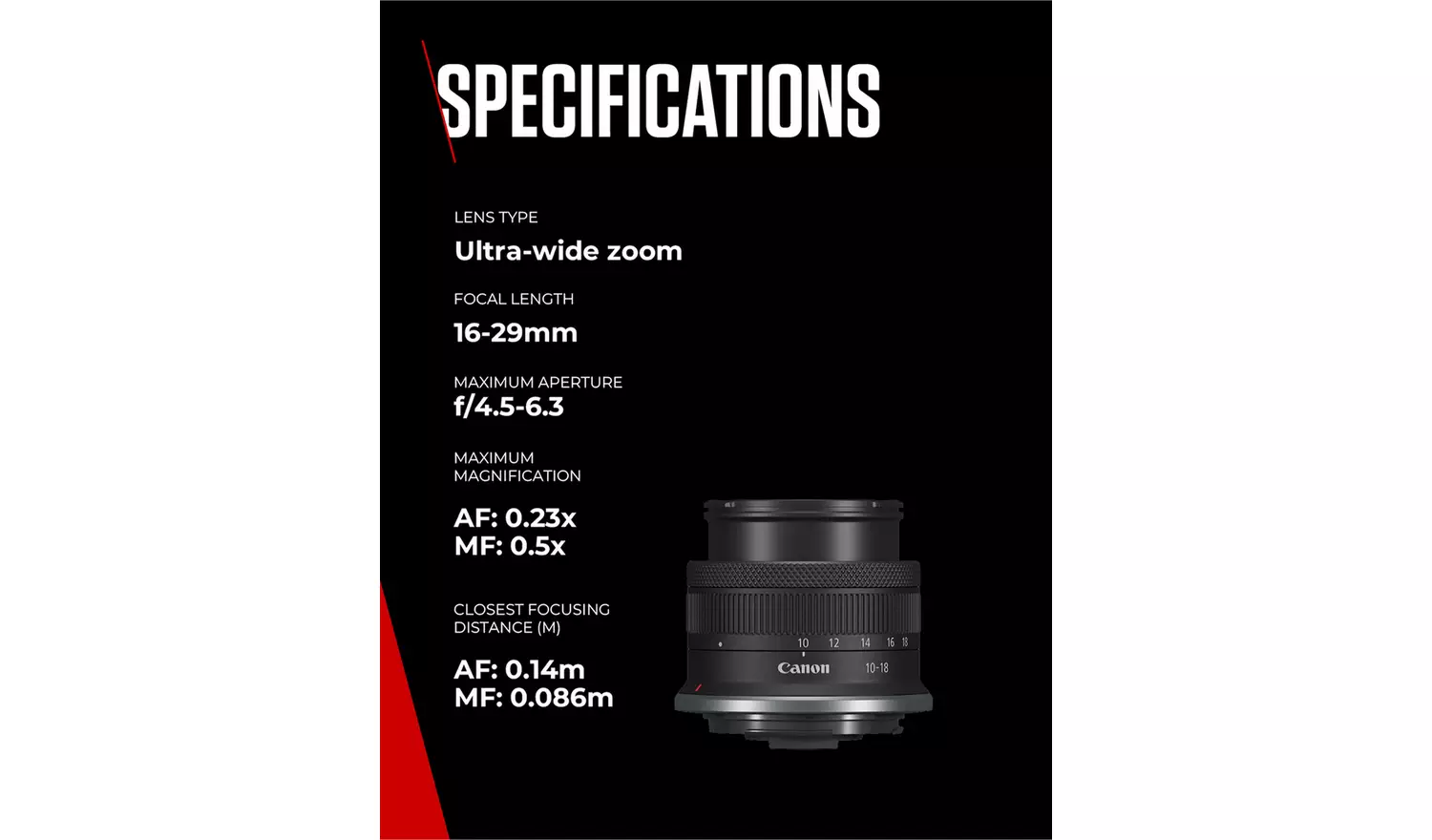 Canon RF-S 10-18mm f/4.5-6.3 IS STM Zoom Lens