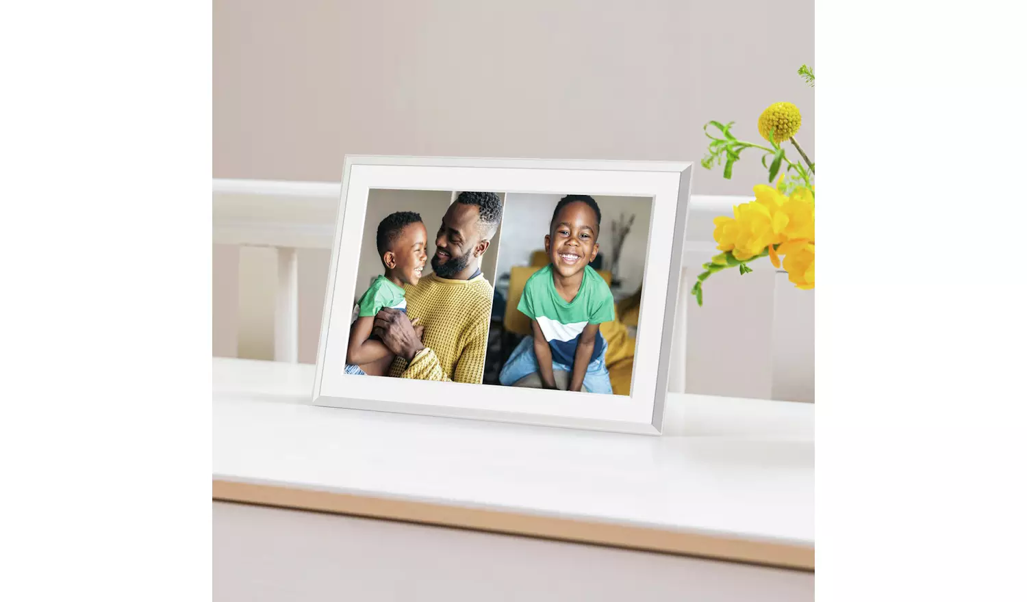 AURA Carver 10 Inch Digital Photo Frame - Matt Clay
