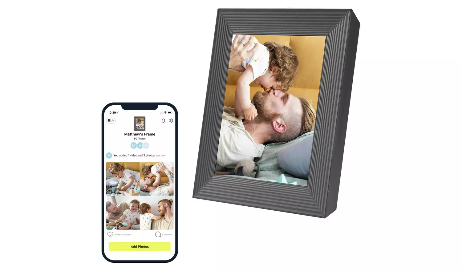 AURA Mason 9 Inch Digital Photo Frame - Graphite
