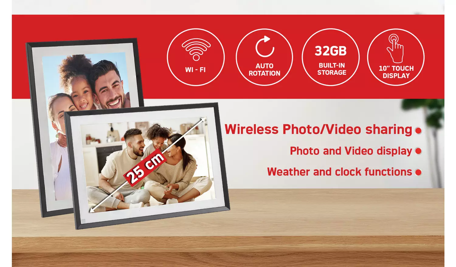 AgfaPhoto Realiview 10 Inch Wi-Fi Digital Photo Frame