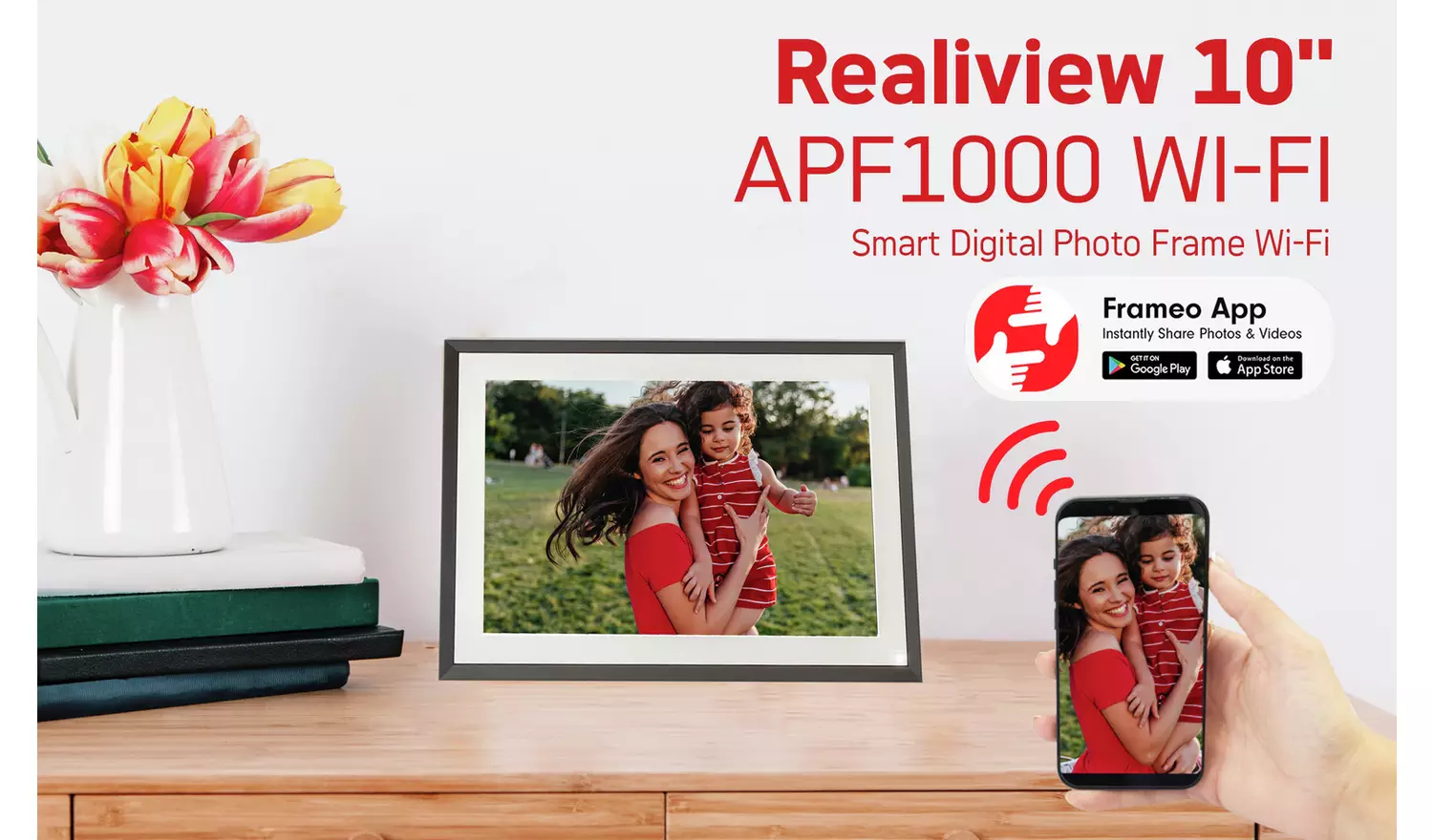 AgfaPhoto Realiview 10 Inch Wi-Fi Digital Photo Frame