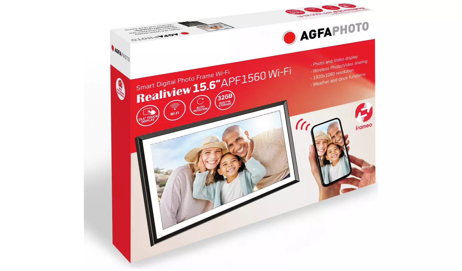 AgfaPhoto Realiview 15.6 Inch Wi-Fi Digital Photo Frame