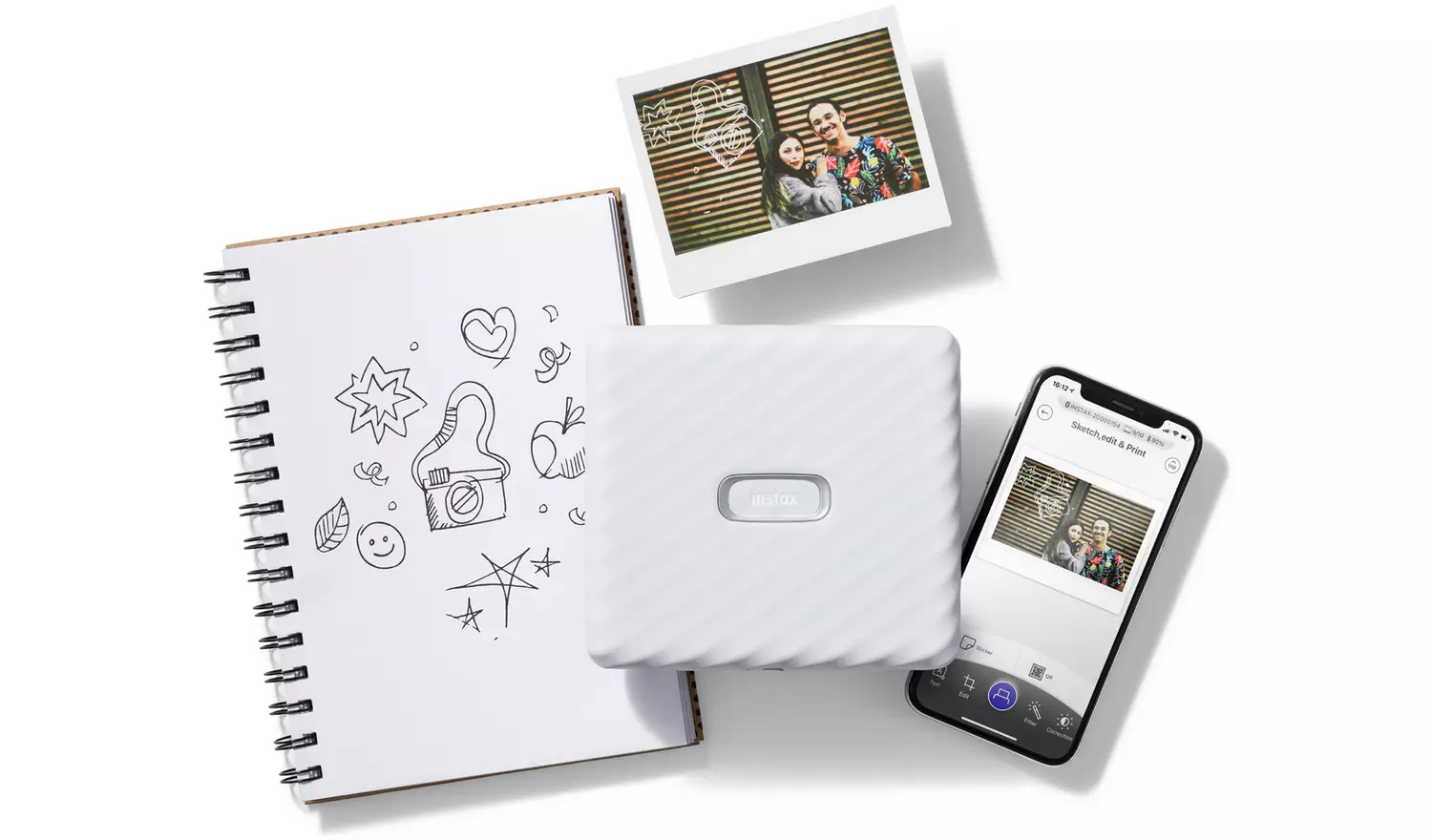 instax Wide Link Smartphone Printer - White