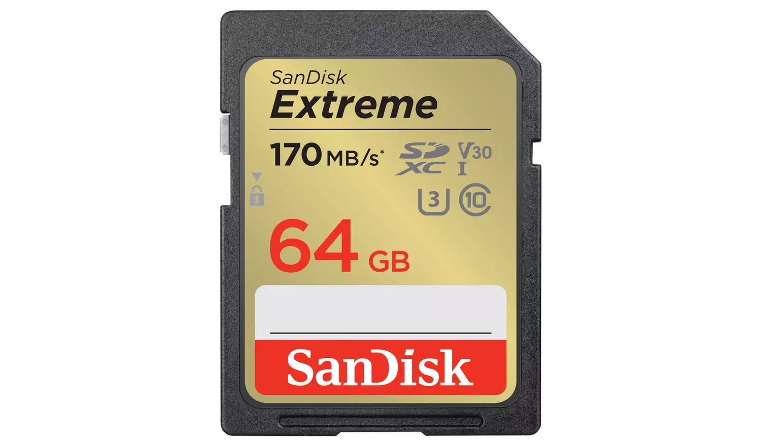 SanDisk Extreme 170MBs SDXC Memory Card - 64GB