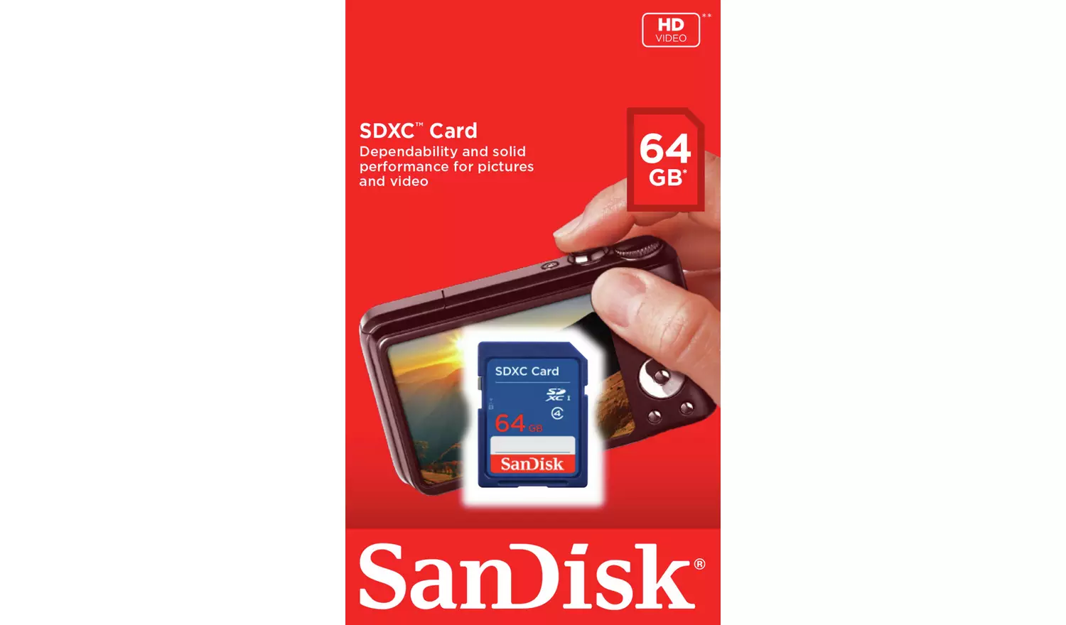 SanDisk Blue SDXC Memory Card - 64GB