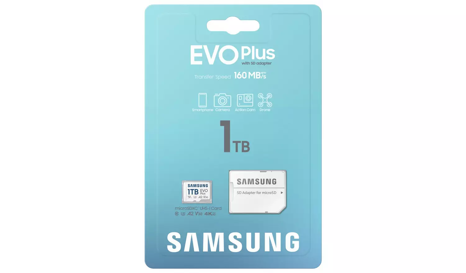 Samsung EVO Plus 160MBs MicroSD Memory Card - 1TB